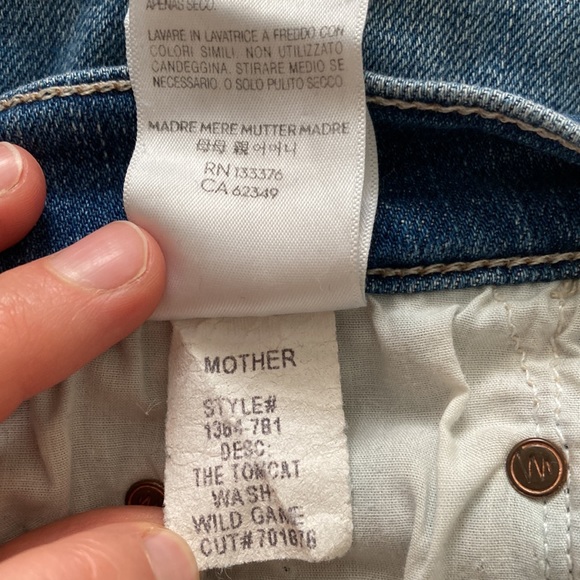 Mother Tomcat Straight Leg Ankle in Wild Game Size 25 - Picture 11 of 11